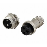 3 Pin 12mm Male & Female Wire Panel Circular Connector Aviation Socket Plug